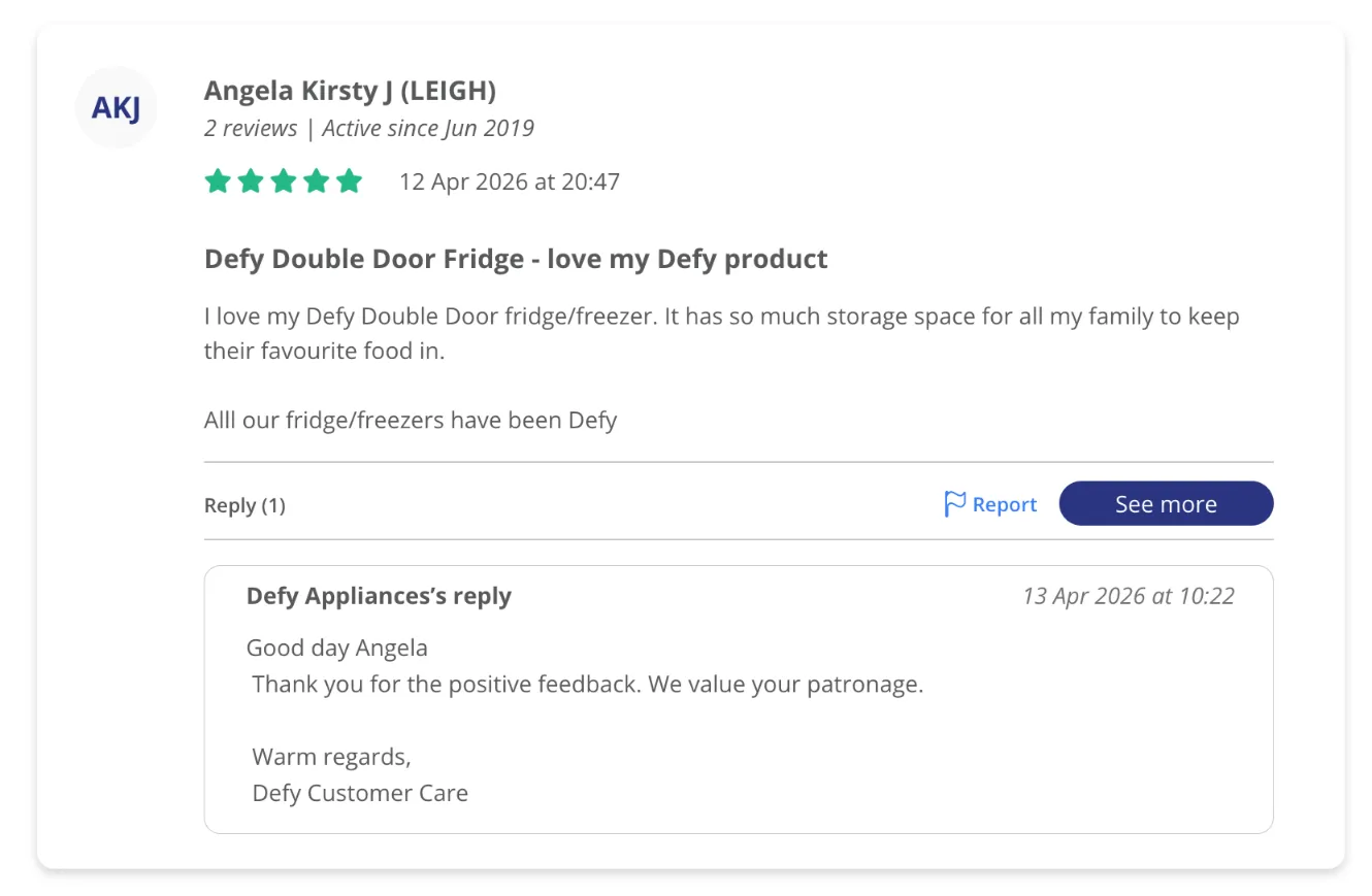 Most Energy-Efficient Fridge Brands in South Africa 3 Defy fridge review