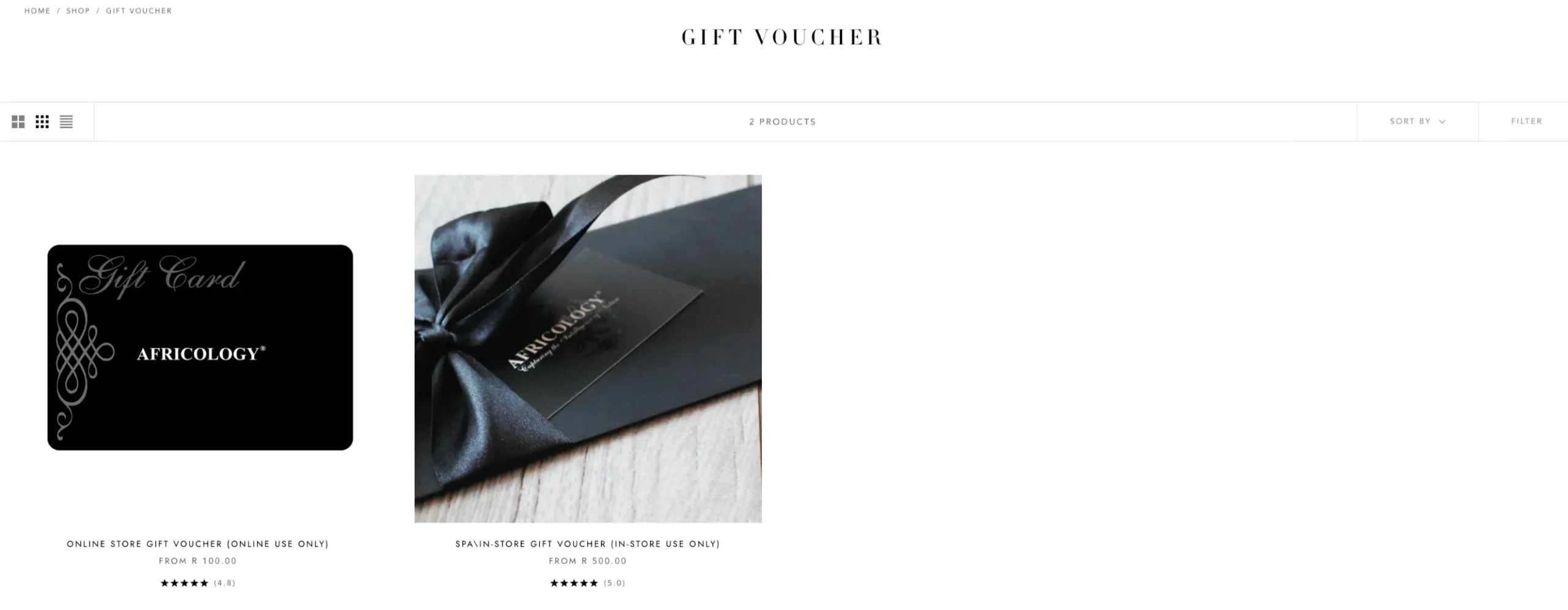 Gift Vouchers for bridal shower gifts