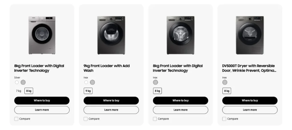 Samsung Washing Machines
