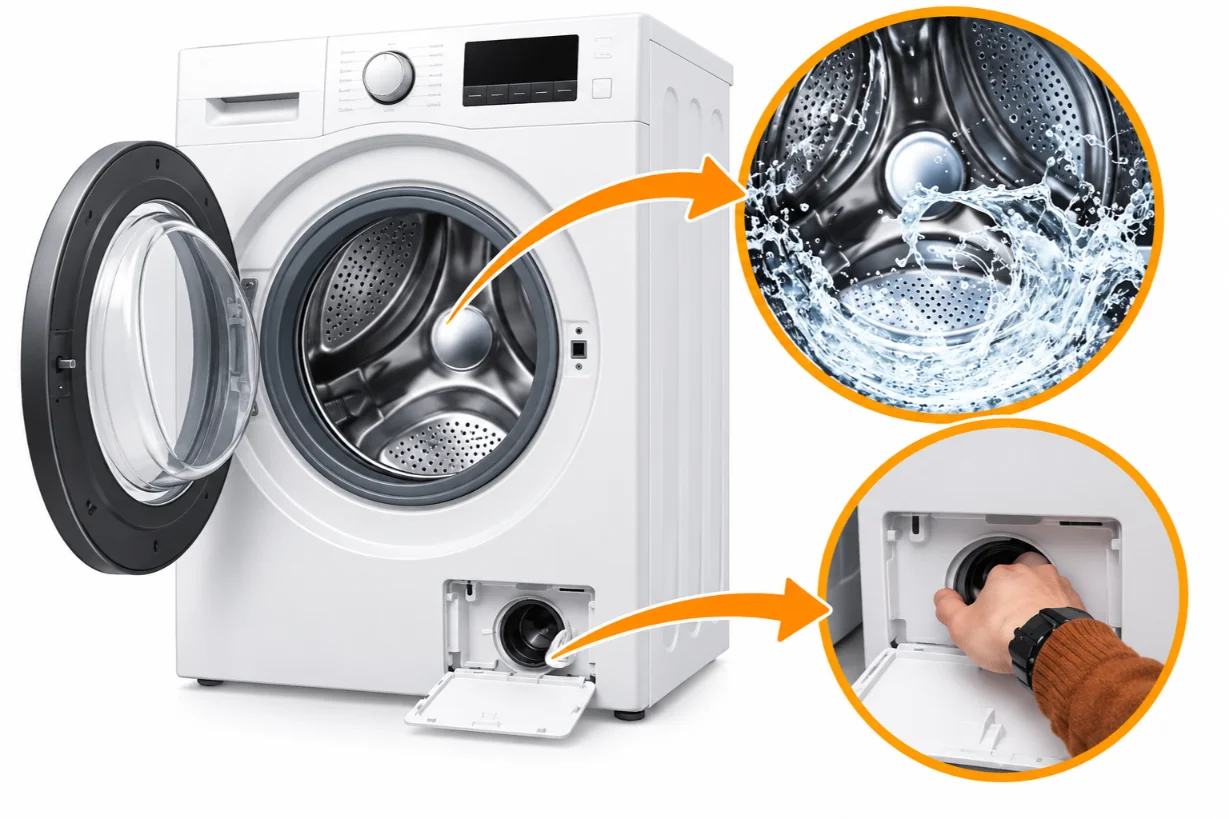 how to clean a washing machine drum